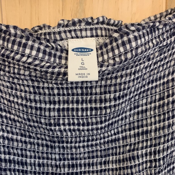 Strapless gingham top - Picture 2 of 2